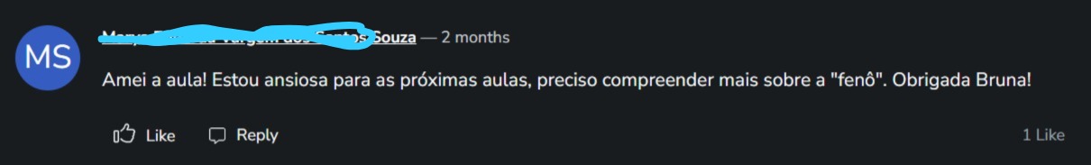 Depoimento: ansiedade pelas próximas aulas sobre fenomenologia